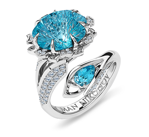 Кольцо Каменный цветок