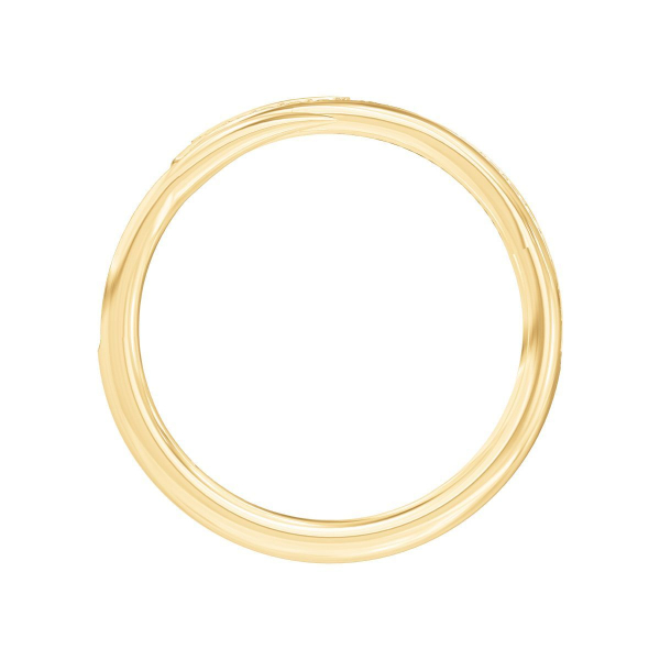 Кольцо "Кащеева игла Half Pave" из желтого золота с белыми бриллиантами