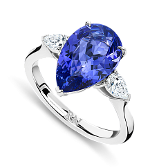 Кольцо с танзанитом и бриллиантами